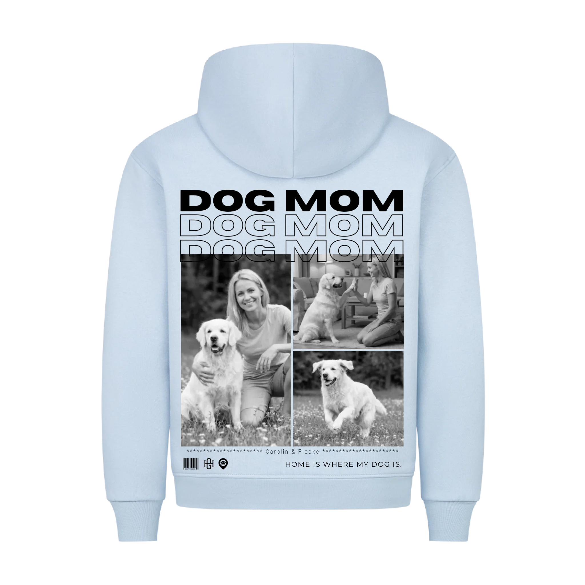 Dog Mom - Individueller Premium Hoodie (Unisex)