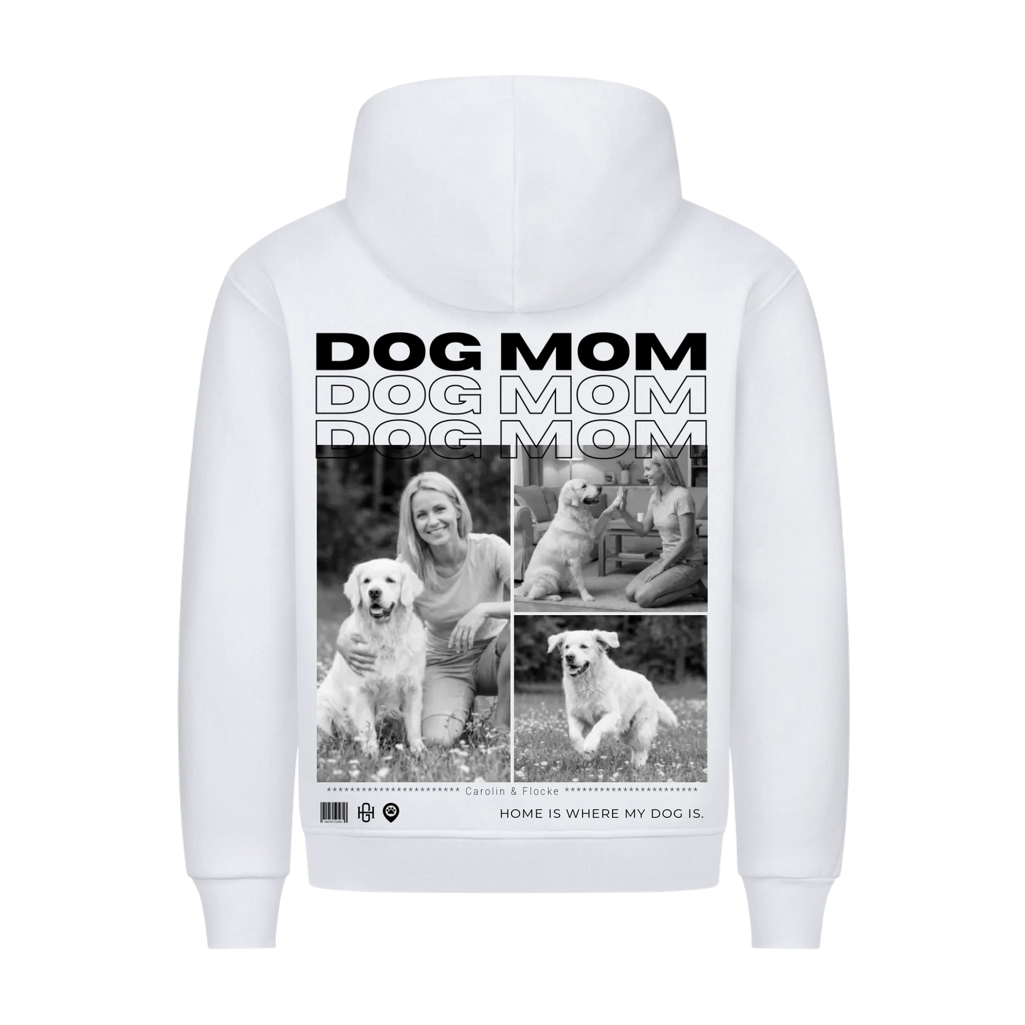 Dog Mom Premium Hoodie - Eigene Fotos