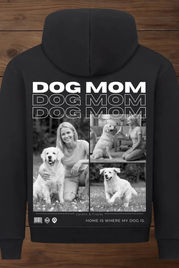 Dog Mom - Individueller Premium Hoodie (Unisex)