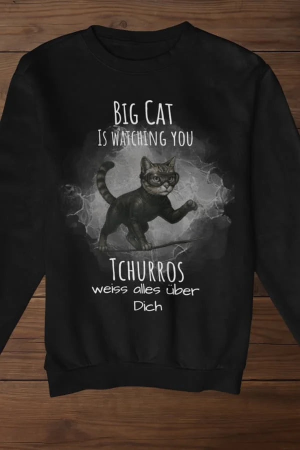Deine Katze als Spion - Individuelles Premium Sweatshirt (Unisex)