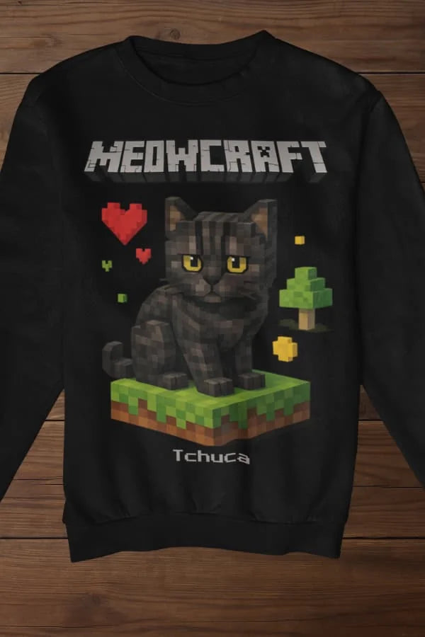 Meowcraft - Katzen - Individuelles Premium Sweatshirt (Unisex)