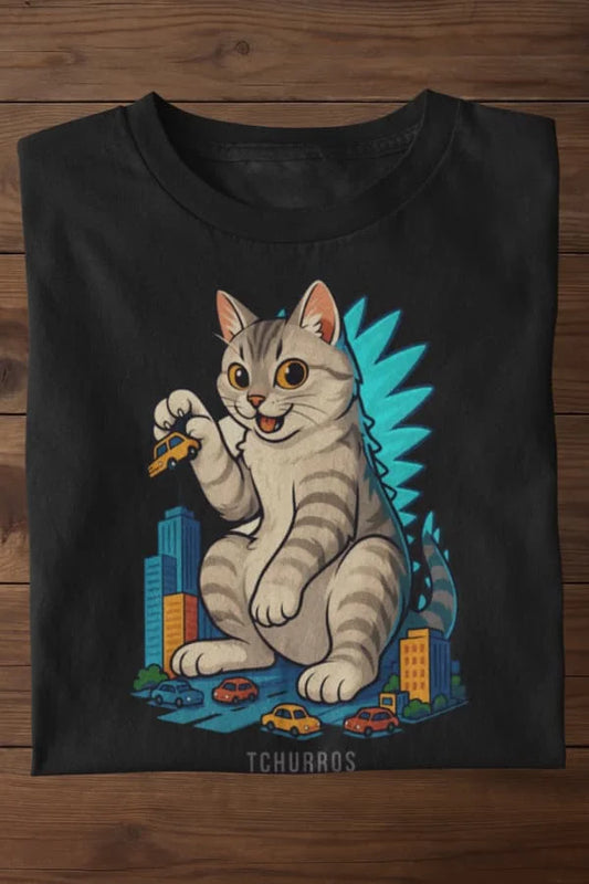 Catzilla - Individuelles Premium T-Shirt - Eigenes Bild
