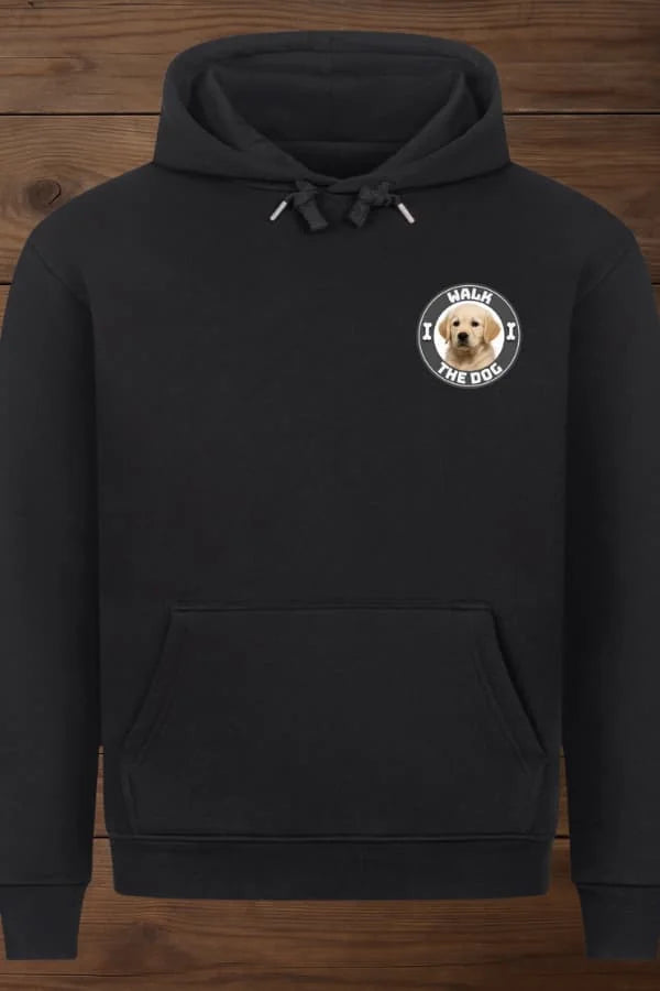 Walk The Dog - Premium Hoodie mit Frontprint - Eigenes Foto
