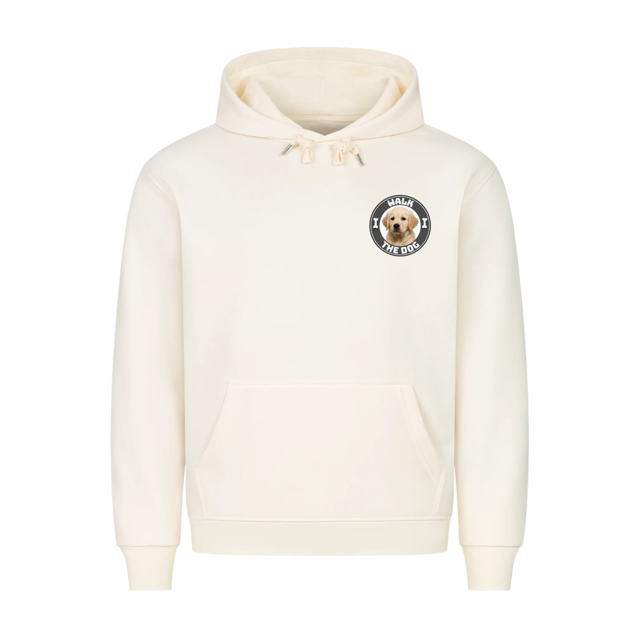 Walk The Dog - Premium Hoodie mit Frontprint (Unisex)