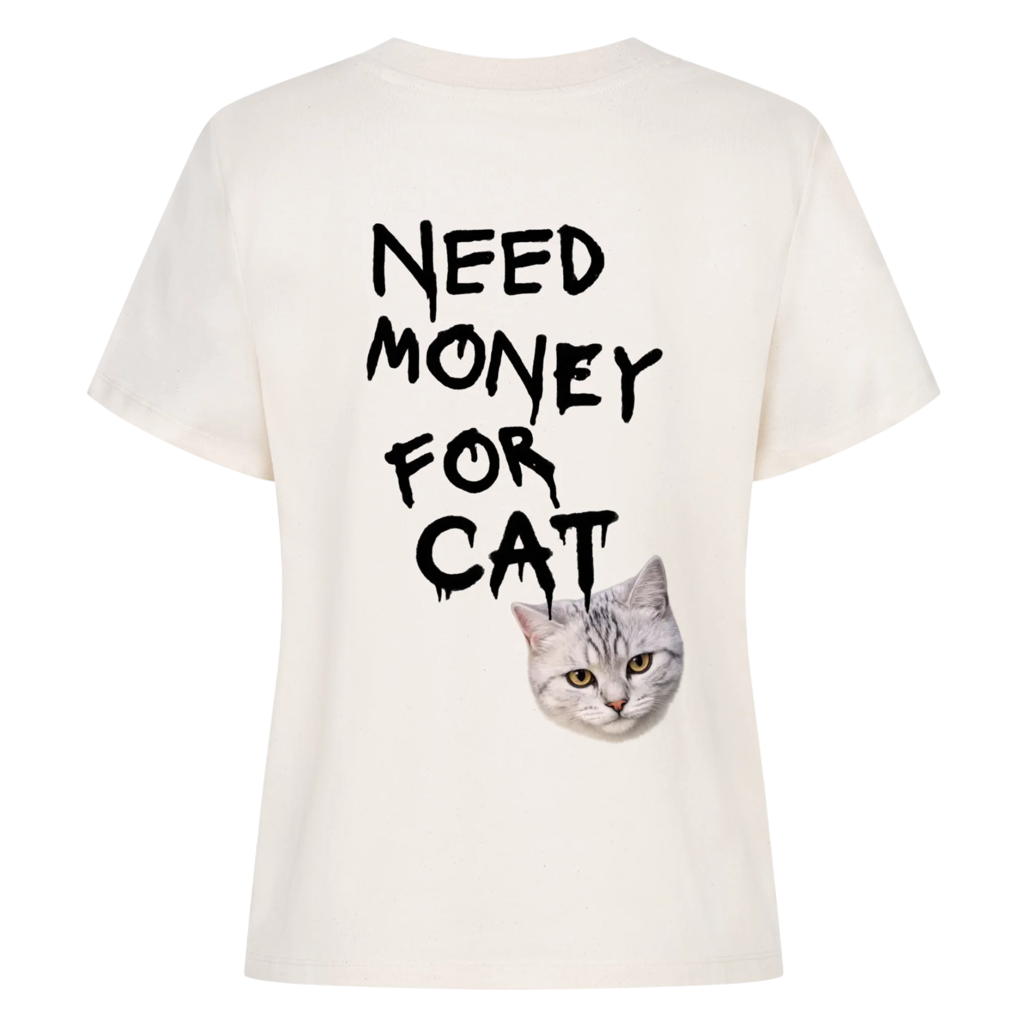Need Money for Cats - Individuelles Premium T-Shirt mit Backprint