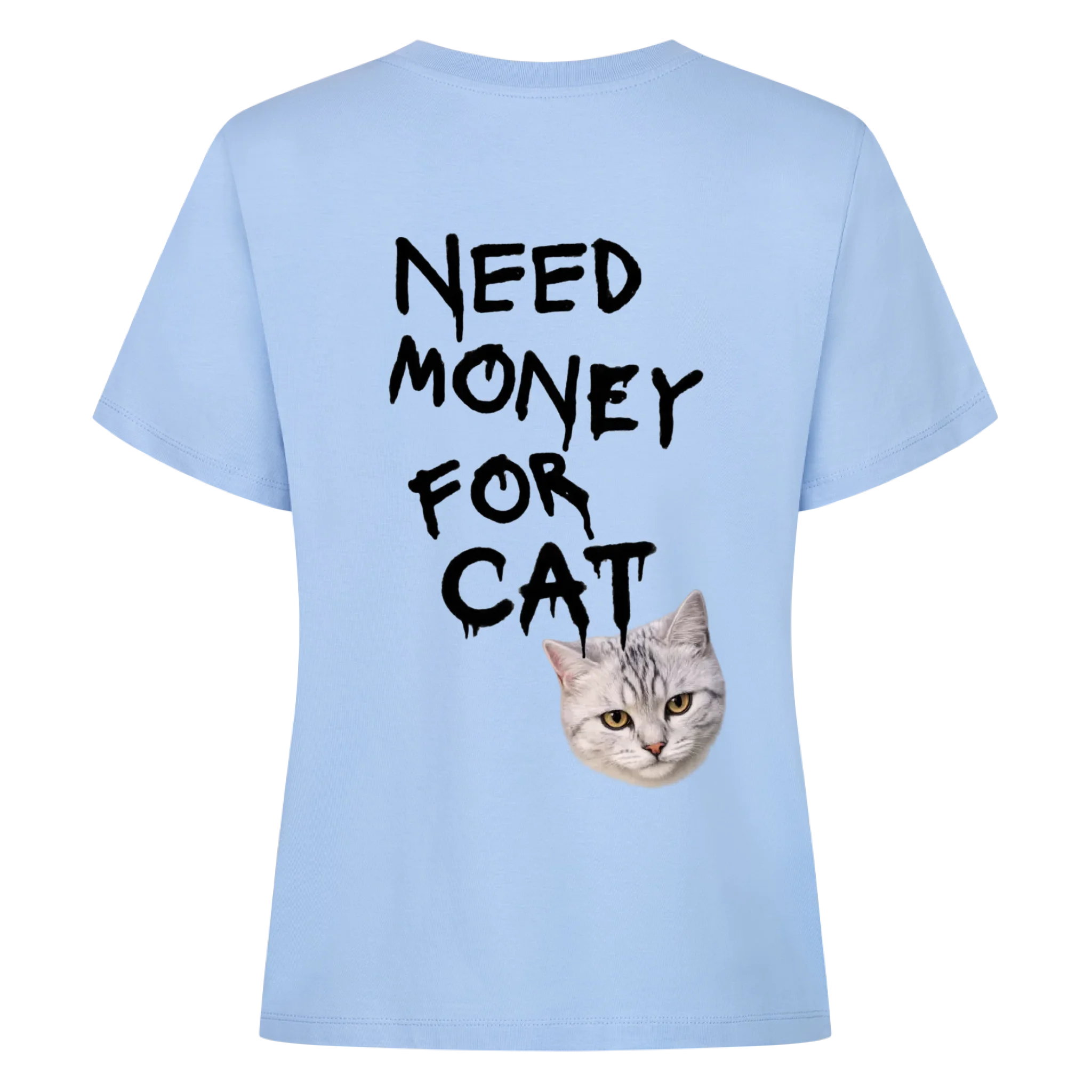 Need Money for Cats - Individuelles Premium T-Shirt mit Backprint