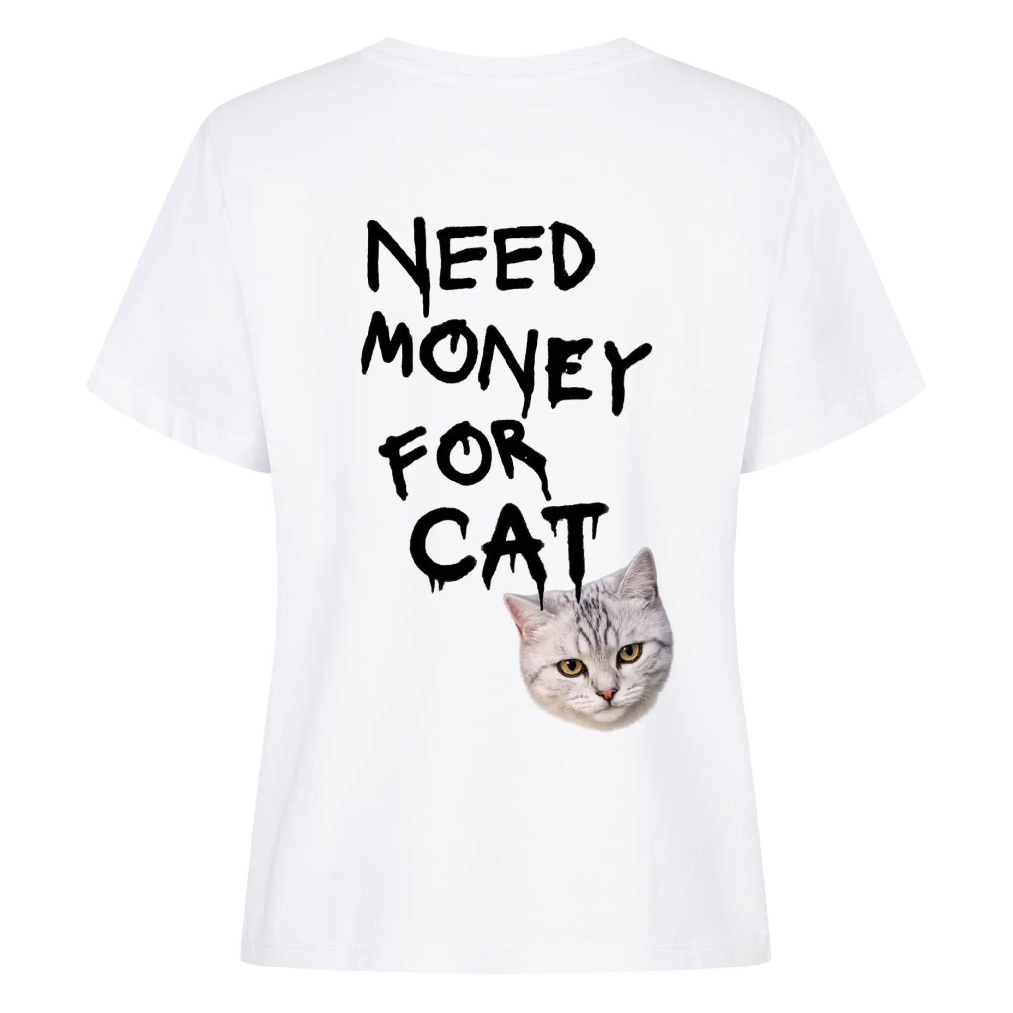 Need Money for Cats - Individuelles Premium T-Shirt mit Backprint