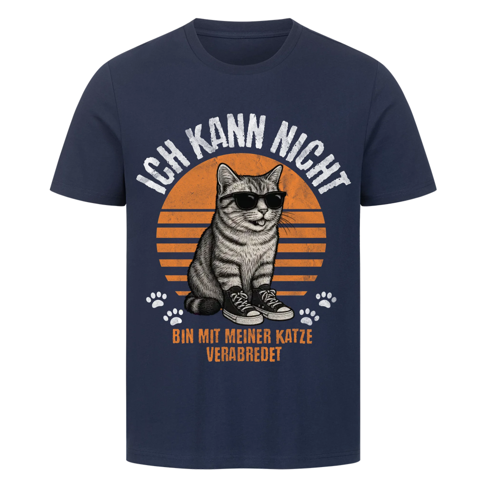 Mit Katze verabredet - Individuelles Premium T-Shirt