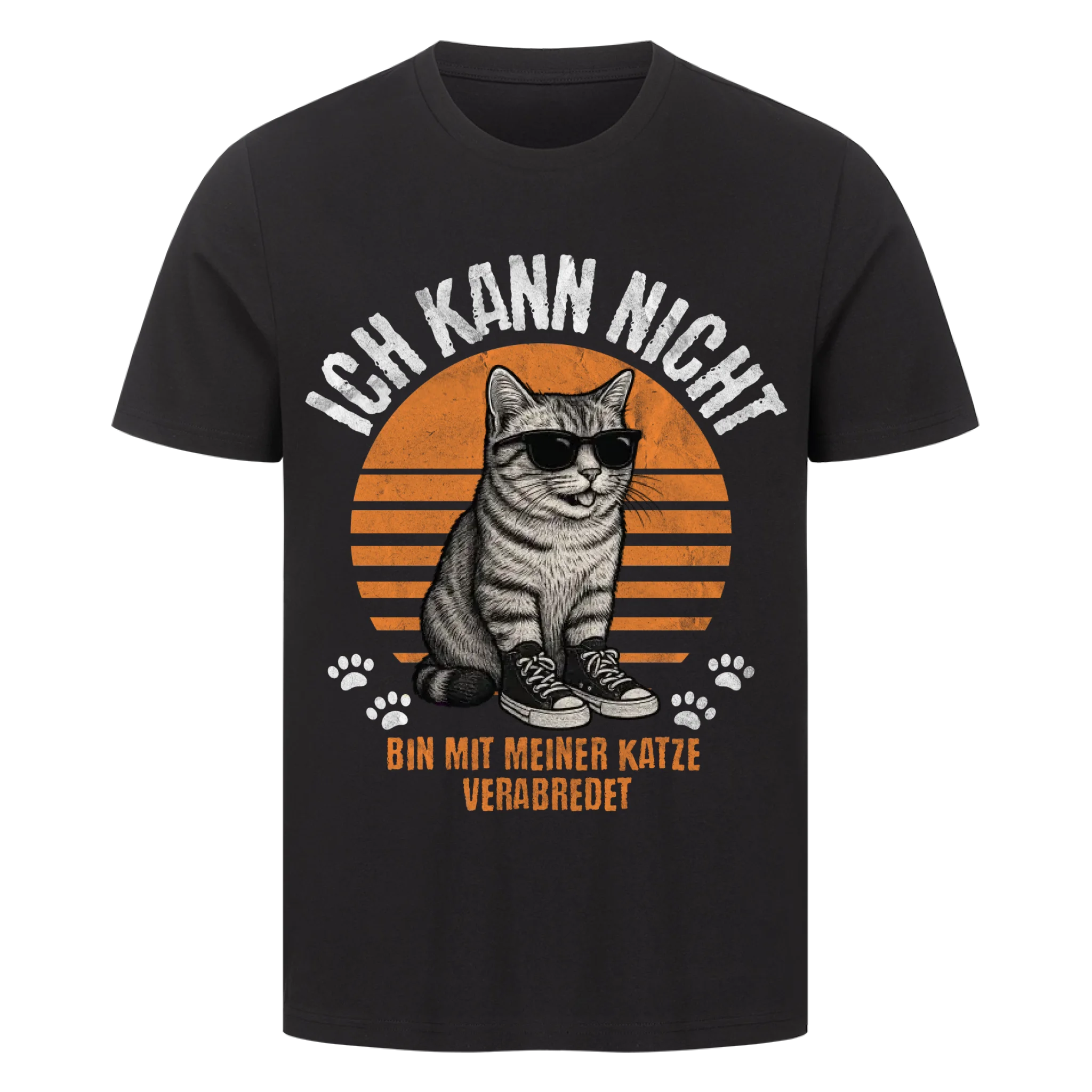 Mit Katze verabredet - Individuelles Premium T-Shirt