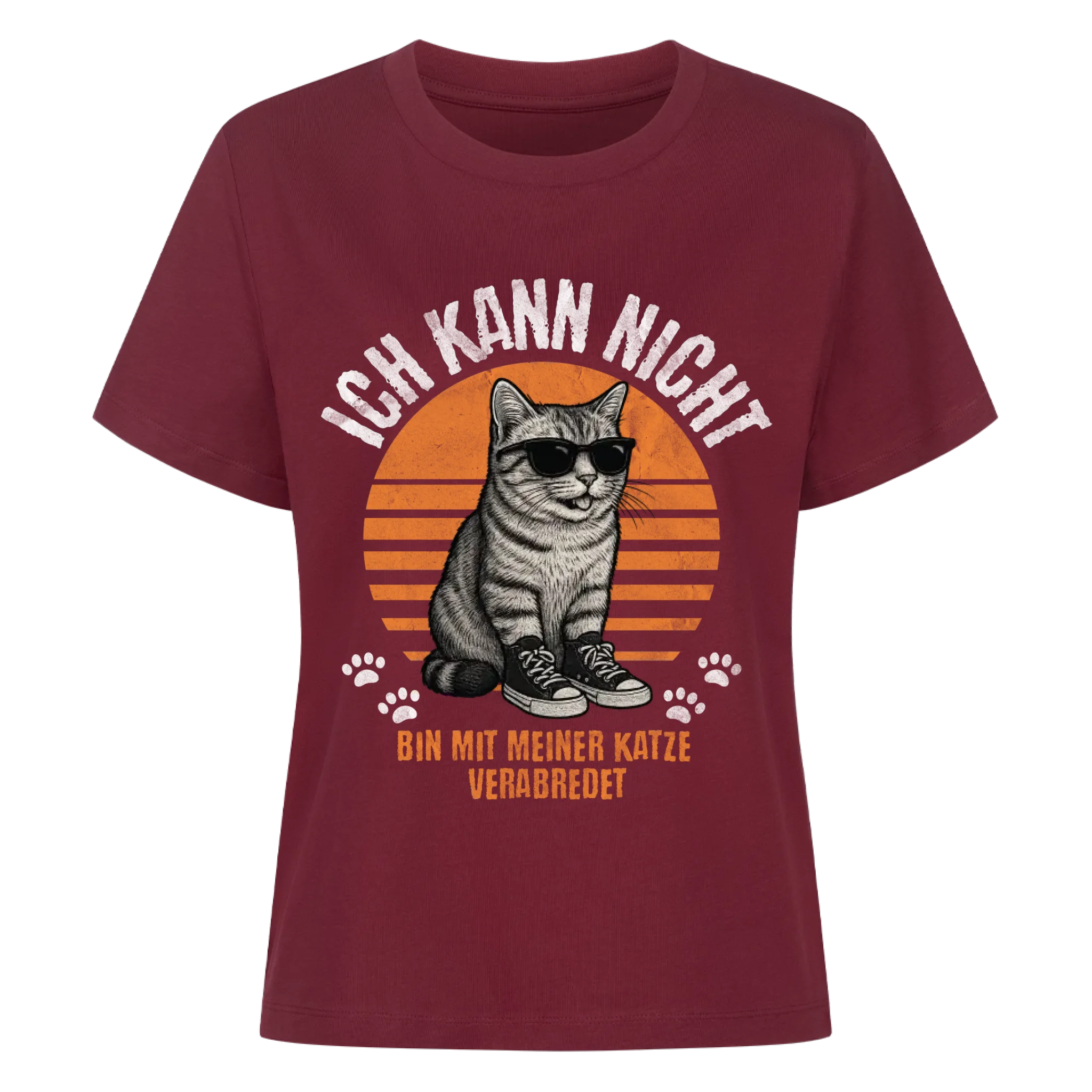 Mit Katze verabredet - Individuelles Premium T-Shirt