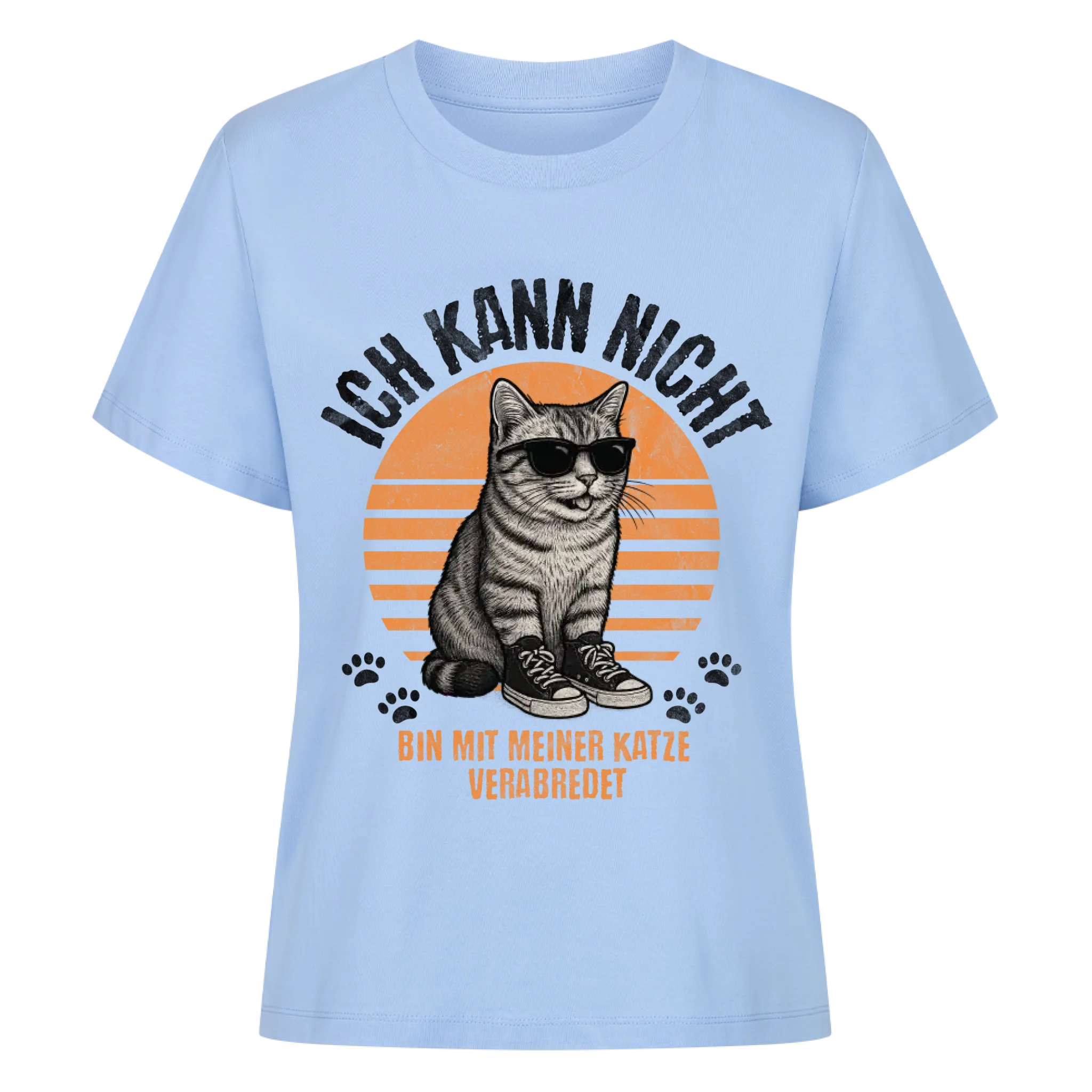 Mit Katze verabredet - Individuelles Premium T-Shirt