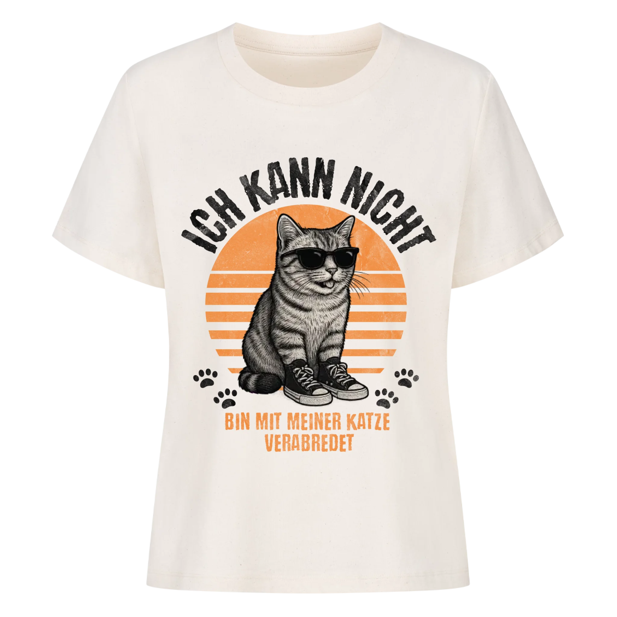 Mit Katze verabredet - Individuelles Premium T-Shirt