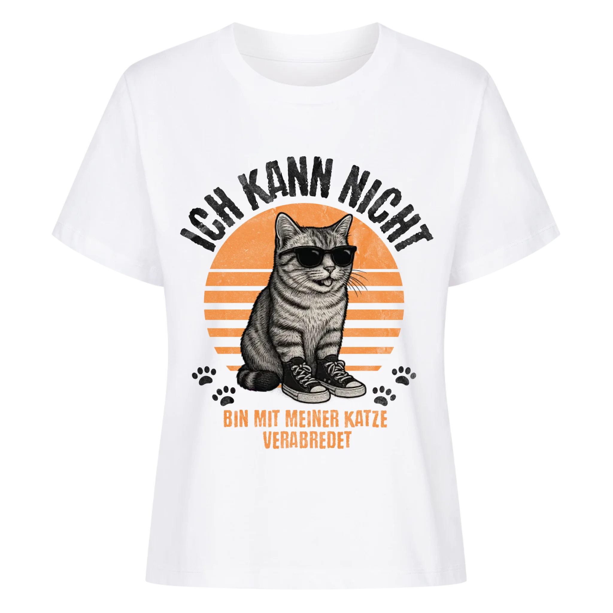 Mit Katze verabredet - Individuelles Premium T-Shirt