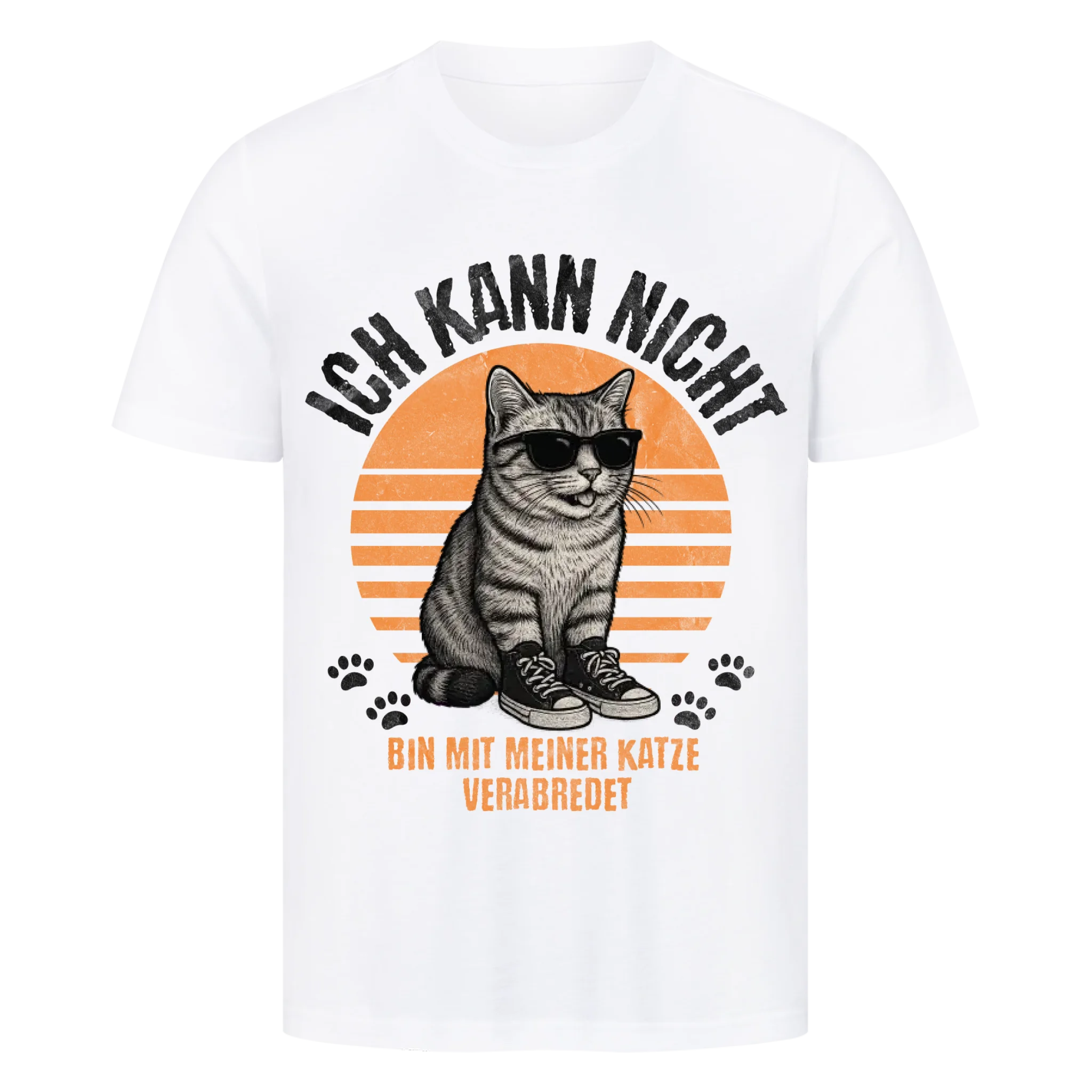 Mit Katze verabredet - Individuelles Premium T-Shirt