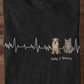 Herzschlag Haustier T-Shirt - Eigenes Bild + Name