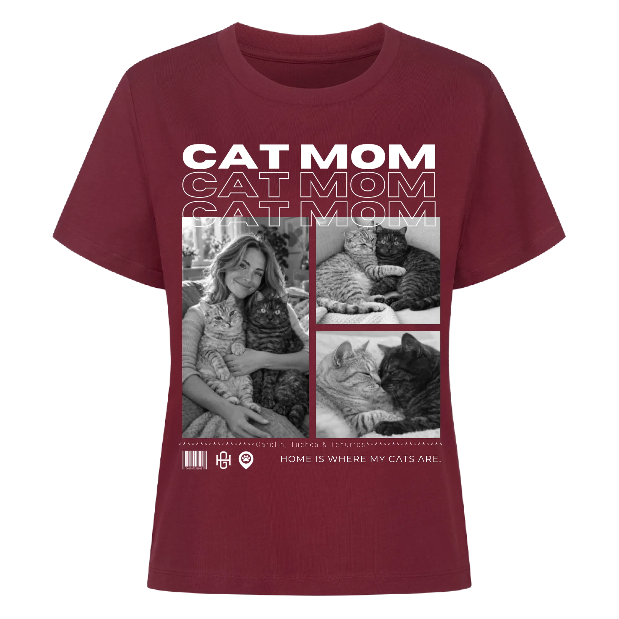Cat Mom - Individuelles Premium T-Shirt