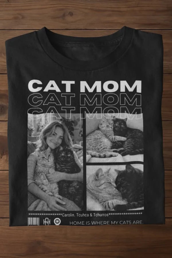 Cat Mom - Individuelles Premium T-Shirt