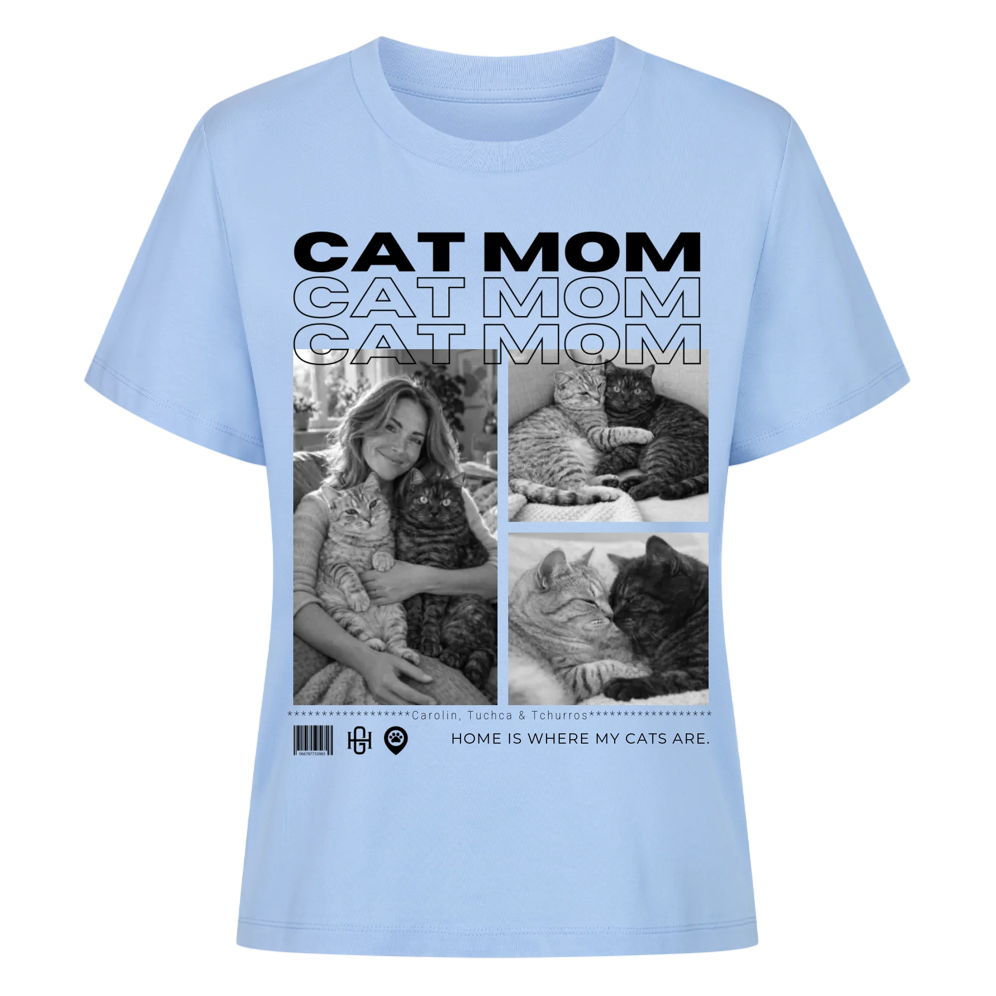 Cat Mom - Individuelles Premium T-Shirt