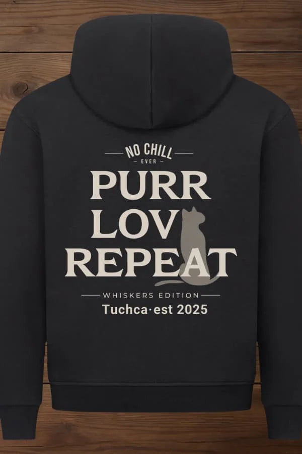 Love - Purr - Repeat & Jahr Premium Hoodie - Name + Jahr
