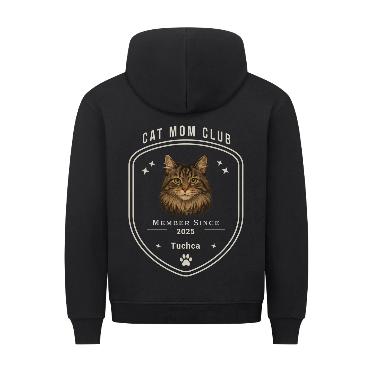 Cat Mom Club Premium Hoodie - Eigenes Bild, Name + Jahr