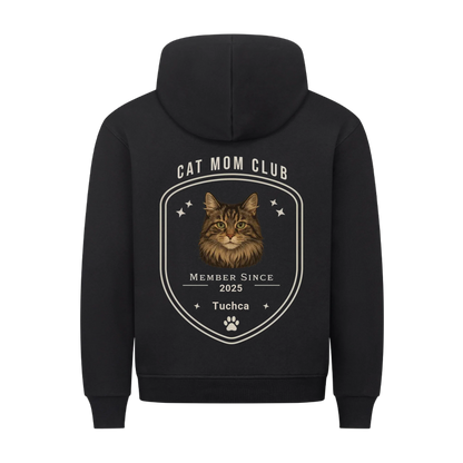 Cat Mom Club Premium Hoodie - Eigenes Bild, Name + Jahr