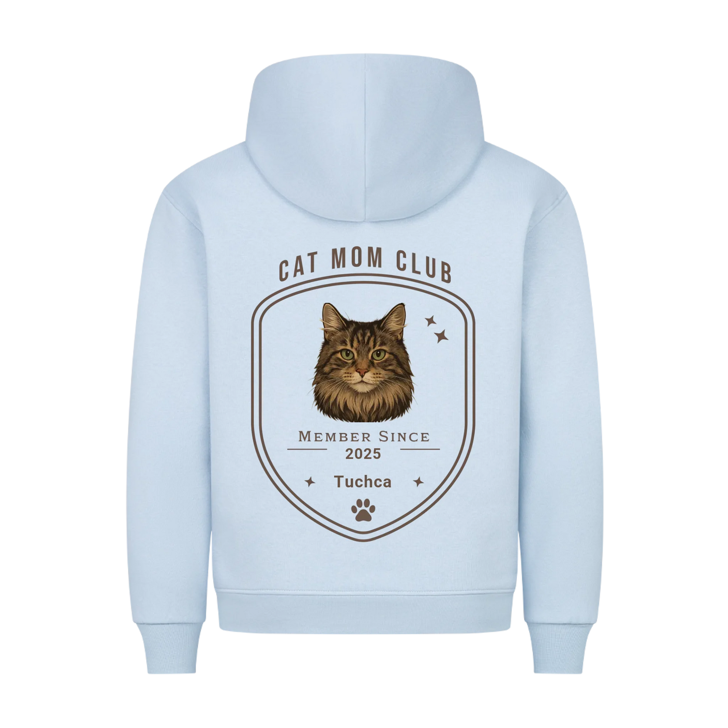 Cat Mom Club Premium Hoodie - Eigenes Bild, Name + Jahr