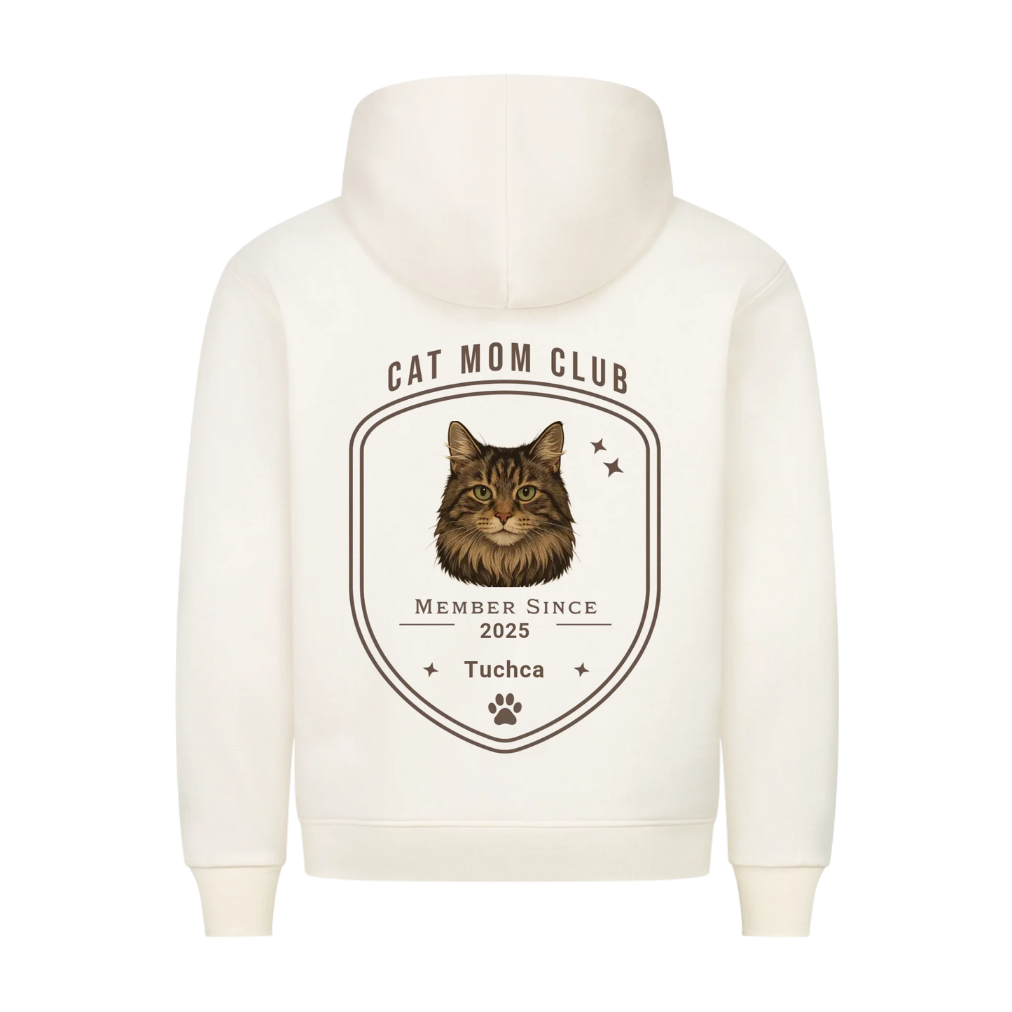 Cat Mom Club Premium Hoodie - Eigenes Bild, Name + Jahr