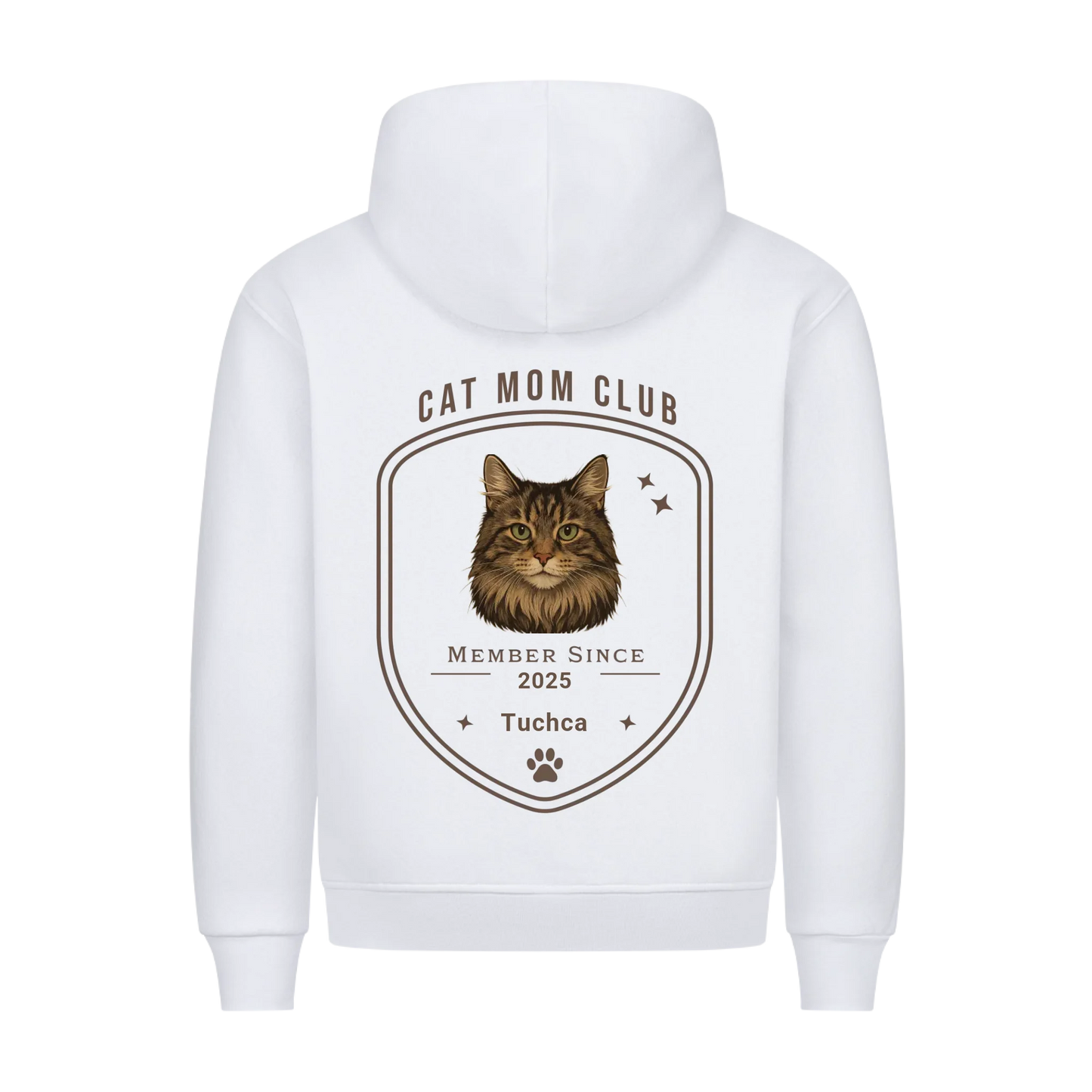 Cat Mom Club Premium Hoodie - Eigenes Bild, Name + Jahr