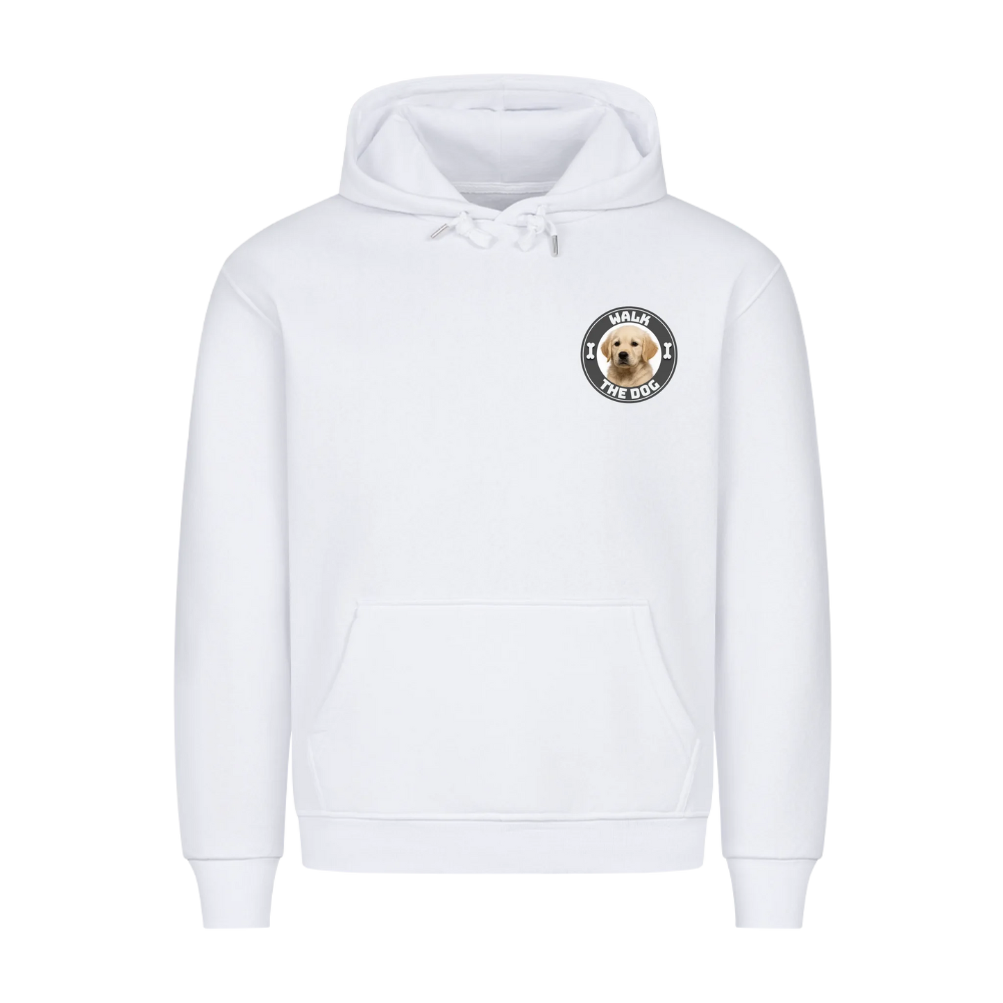 Walk The Dog - Premium Hoodie mit Frontprint - Eigenes Foto