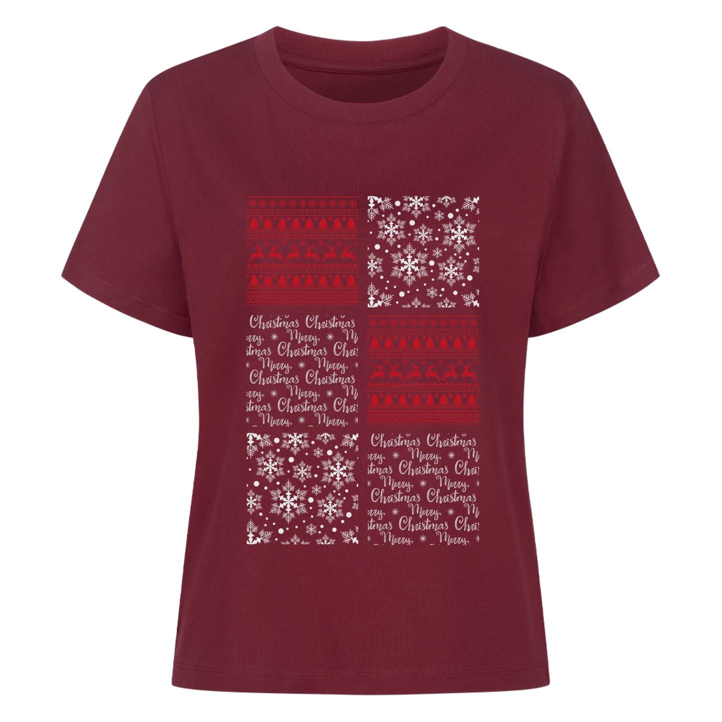 Winter Porträtcollage T-Shirt - Eigene Bilder
