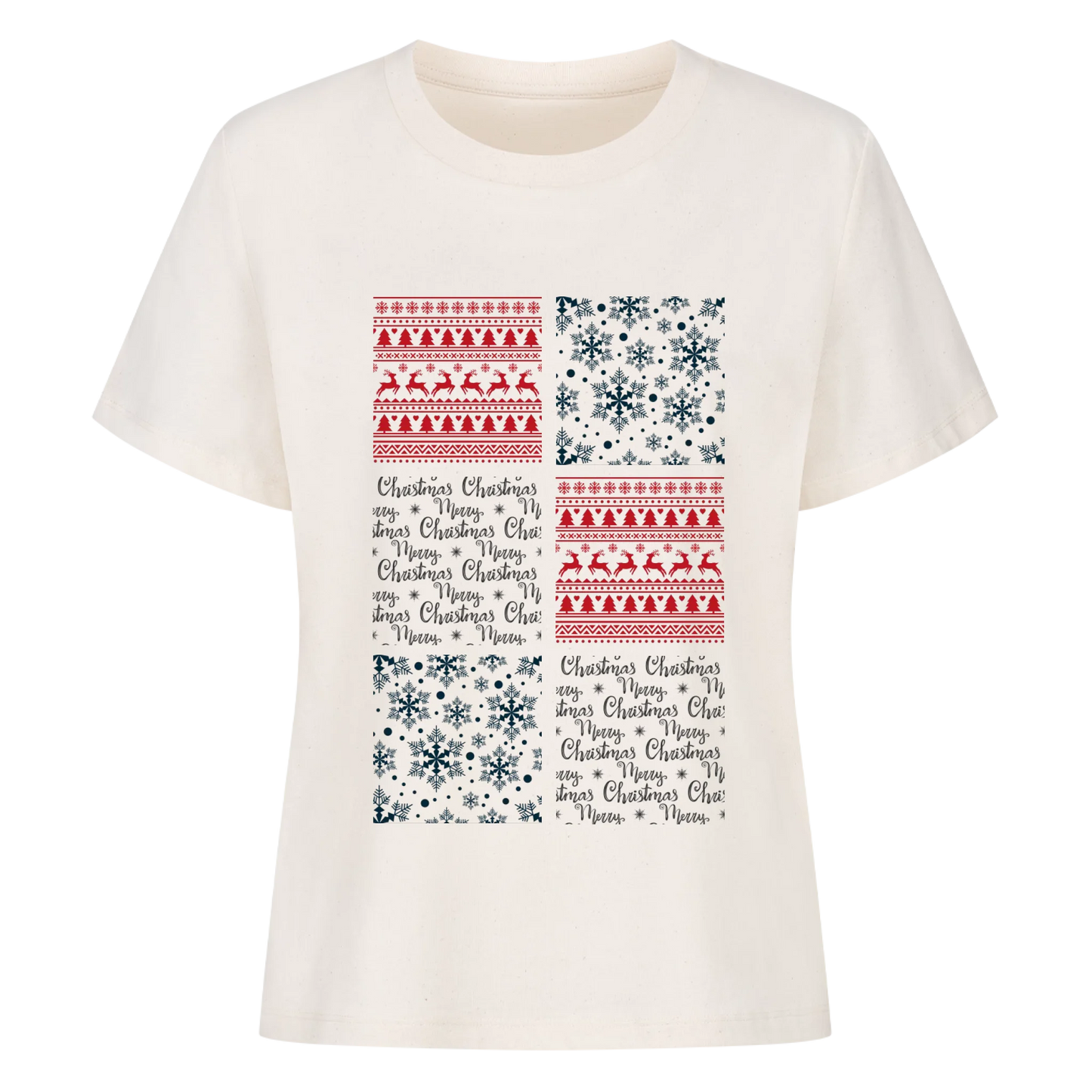 Winter Porträtcollage T-Shirt - Eigene Bilder