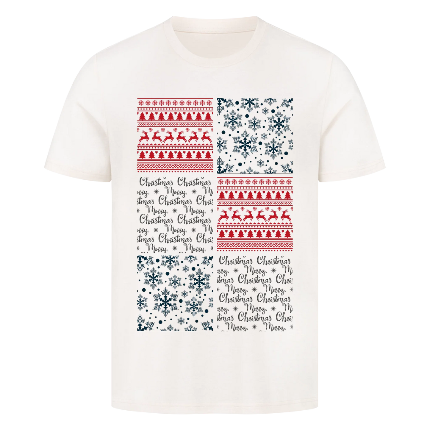 Winter Porträtcollage T-Shirt - Eigene Bilder