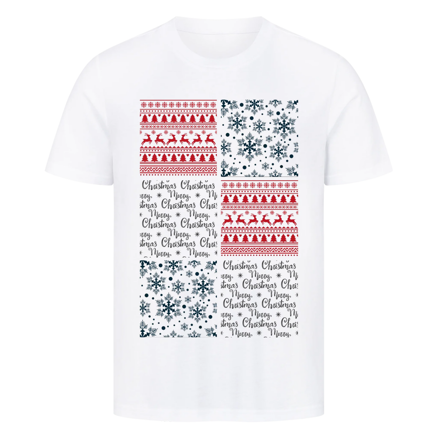Winter Porträtcollage T-Shirt - Eigene Bilder