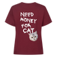 Need Money for Cats T-Shirt Backprint - Eigene Fotos