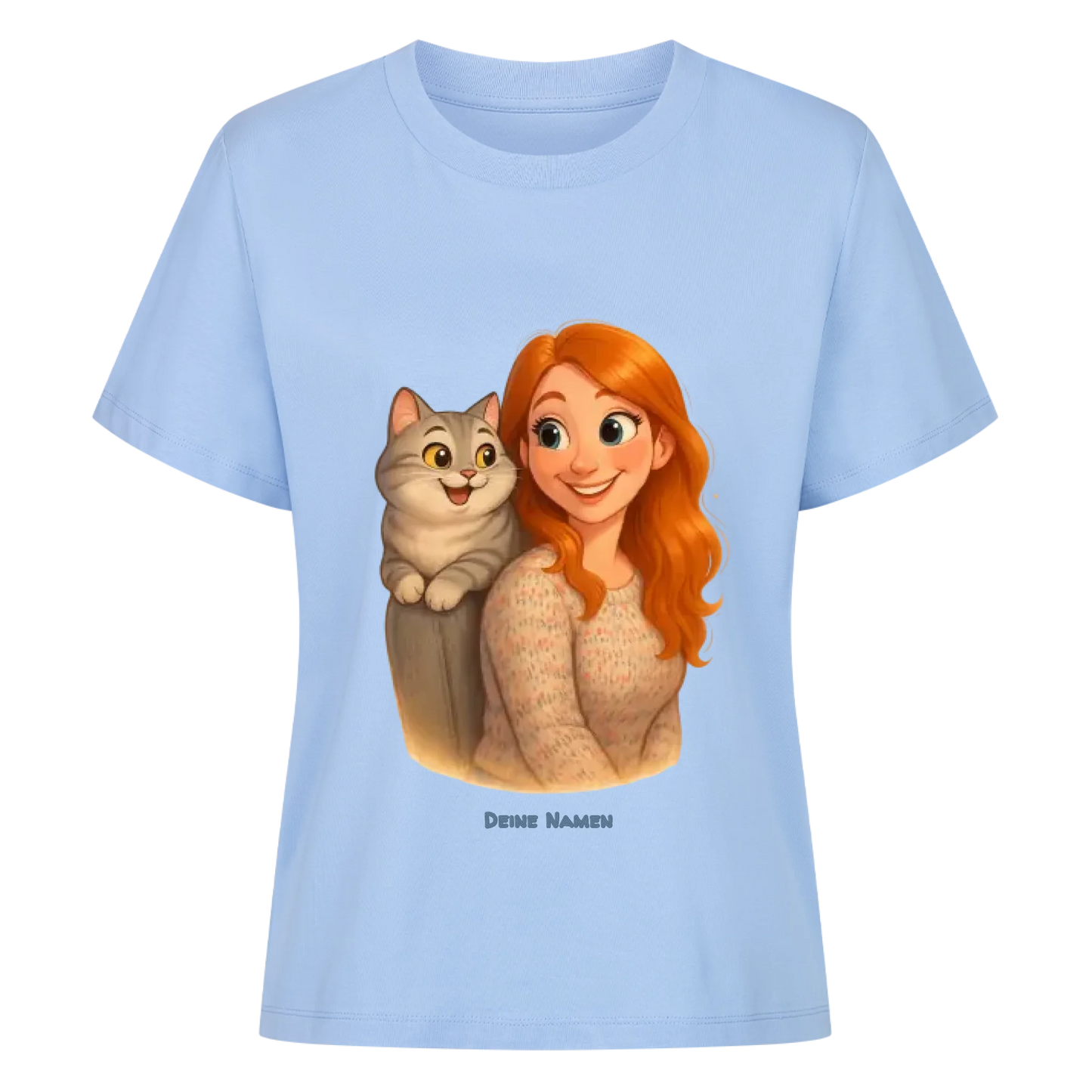 Fellfamilien-Porträt T-Shirt - Eigenes Bild + Namen