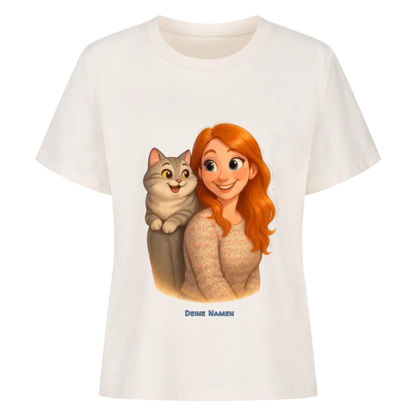 Fellfamilien-Porträt T-Shirt - Eigenes Bild + Namen