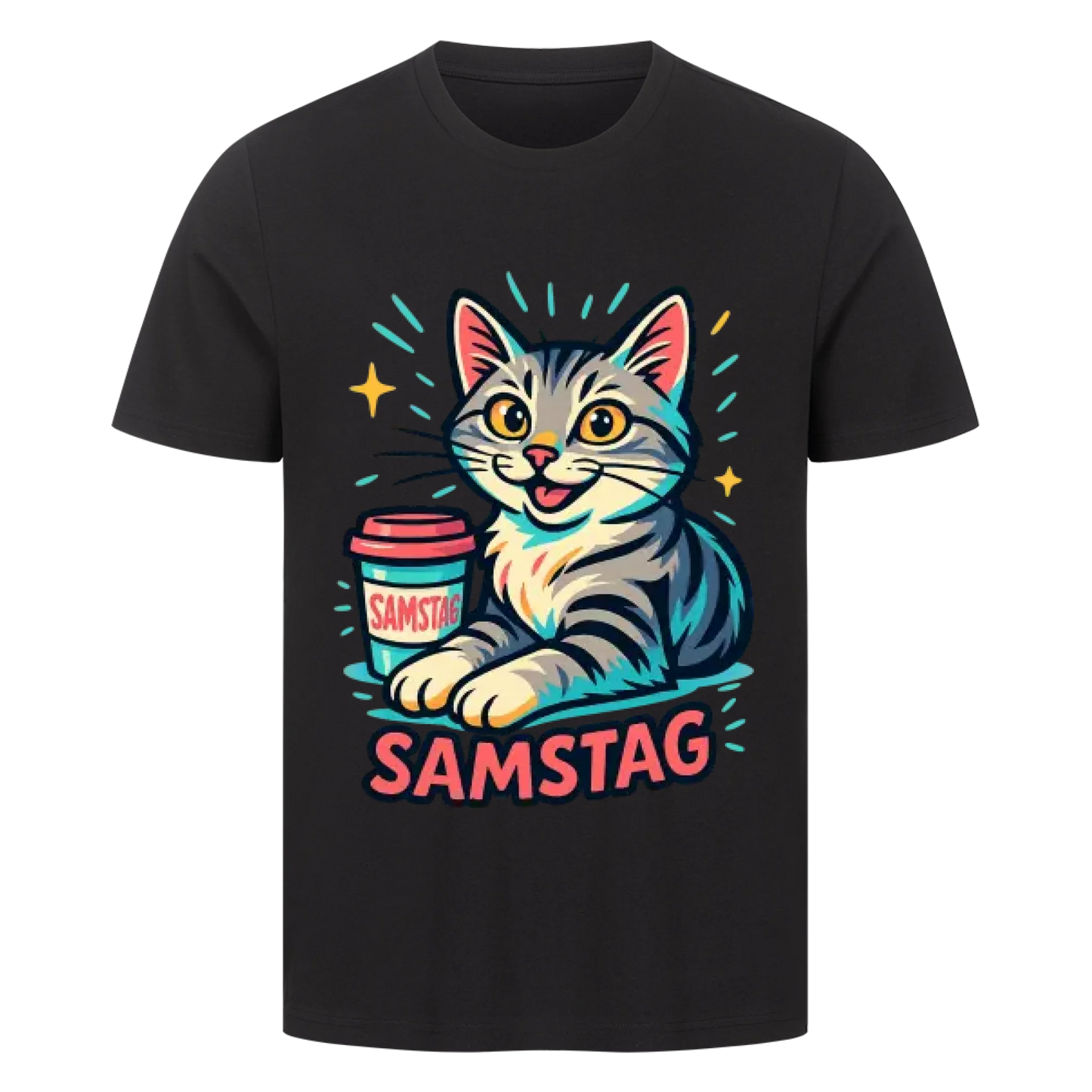 Cat Mood Samstag T-Shirt - Eigenes Bild