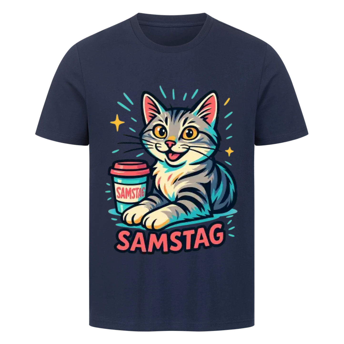 Cat Mood Samstag T-Shirt - Eigenes Bild