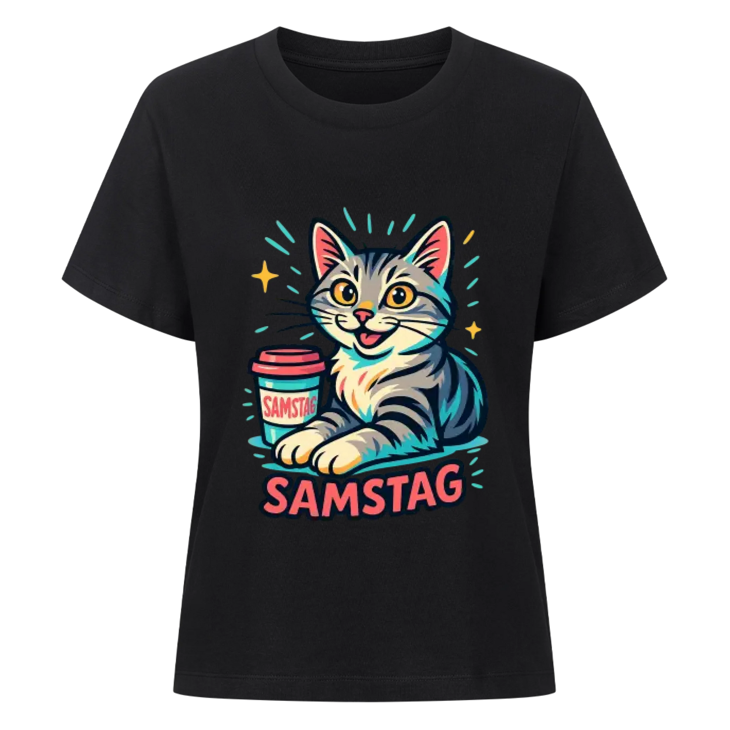 Cat Mood Samstag T-Shirt - Eigenes Bild