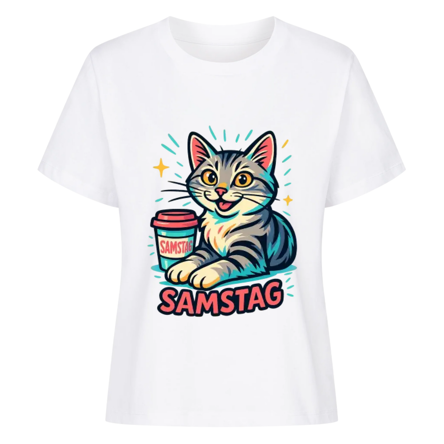 Cat Mood Samstag T-Shirt - Eigenes Bild