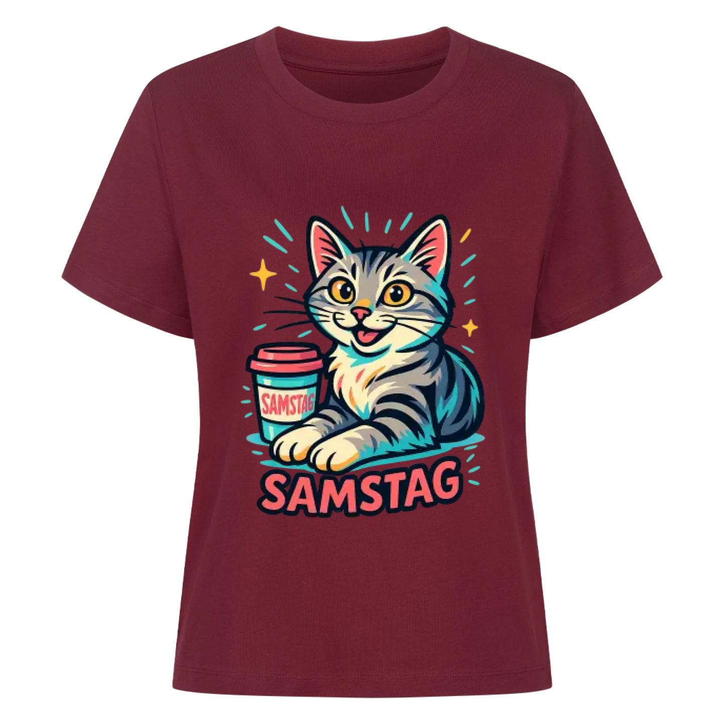 Cat Mood Samstag T-Shirt - Eigenes Bild