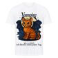 Süsse Vampir Katze T-Shirt  - Eigenes Bild + Name