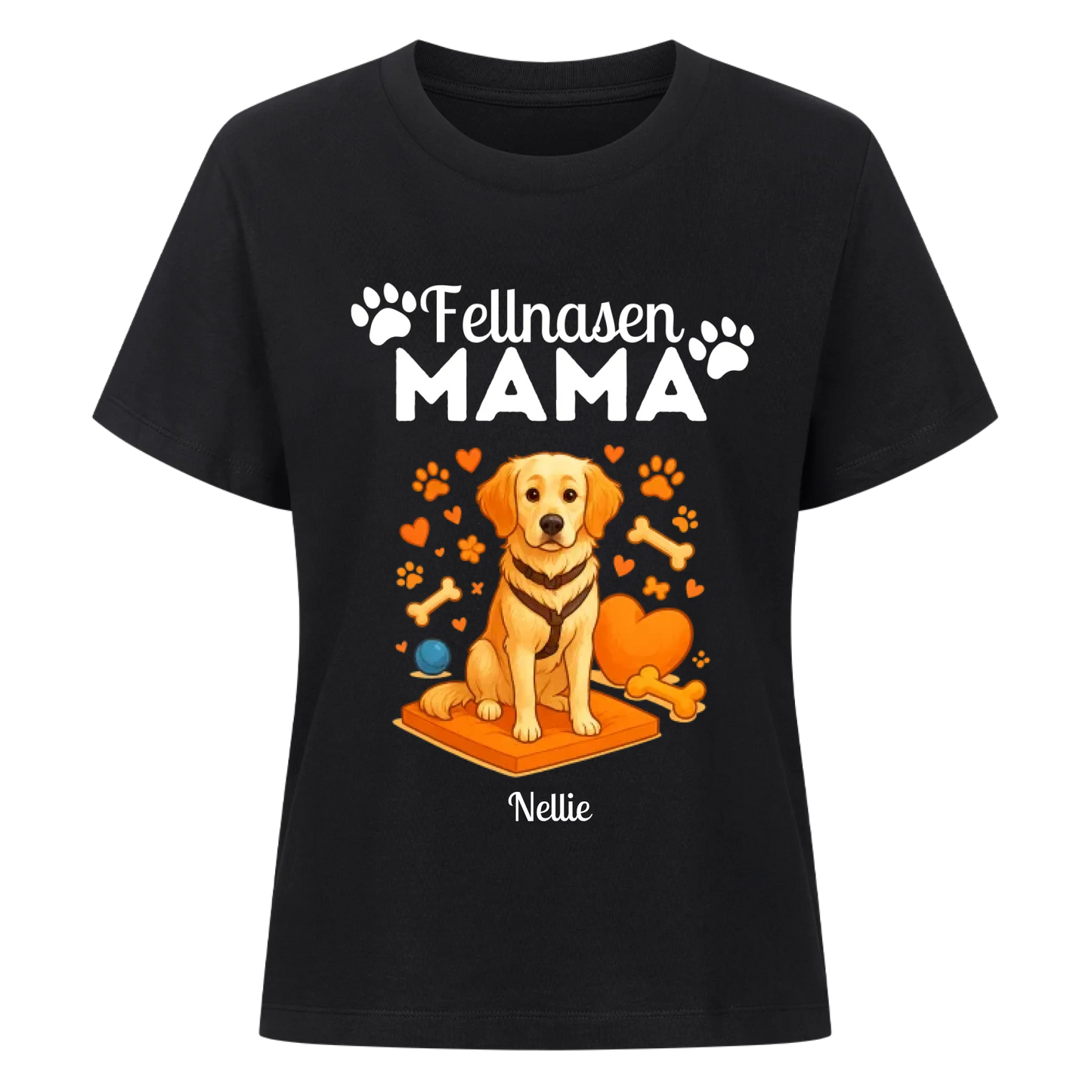 Fellnasen Mama Hund T-Shirt - Eigenes Bild + Name