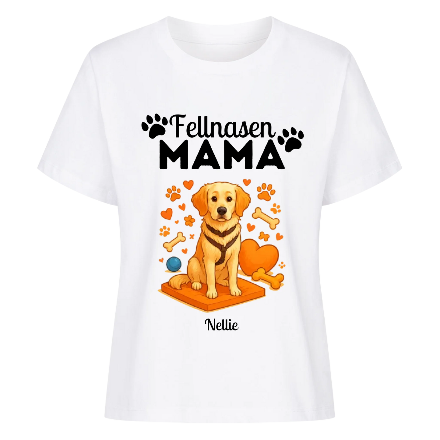 Fellnasen Mama Hund T-Shirt - Eigenes Bild + Name