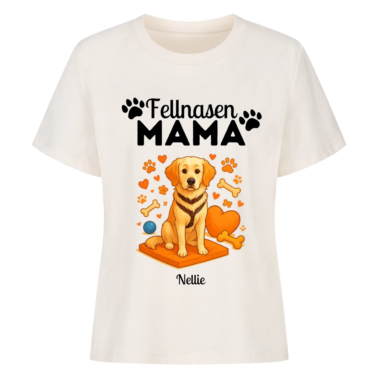 Fellnasen Mama Hund T-Shirt - Eigenes Bild + Name
