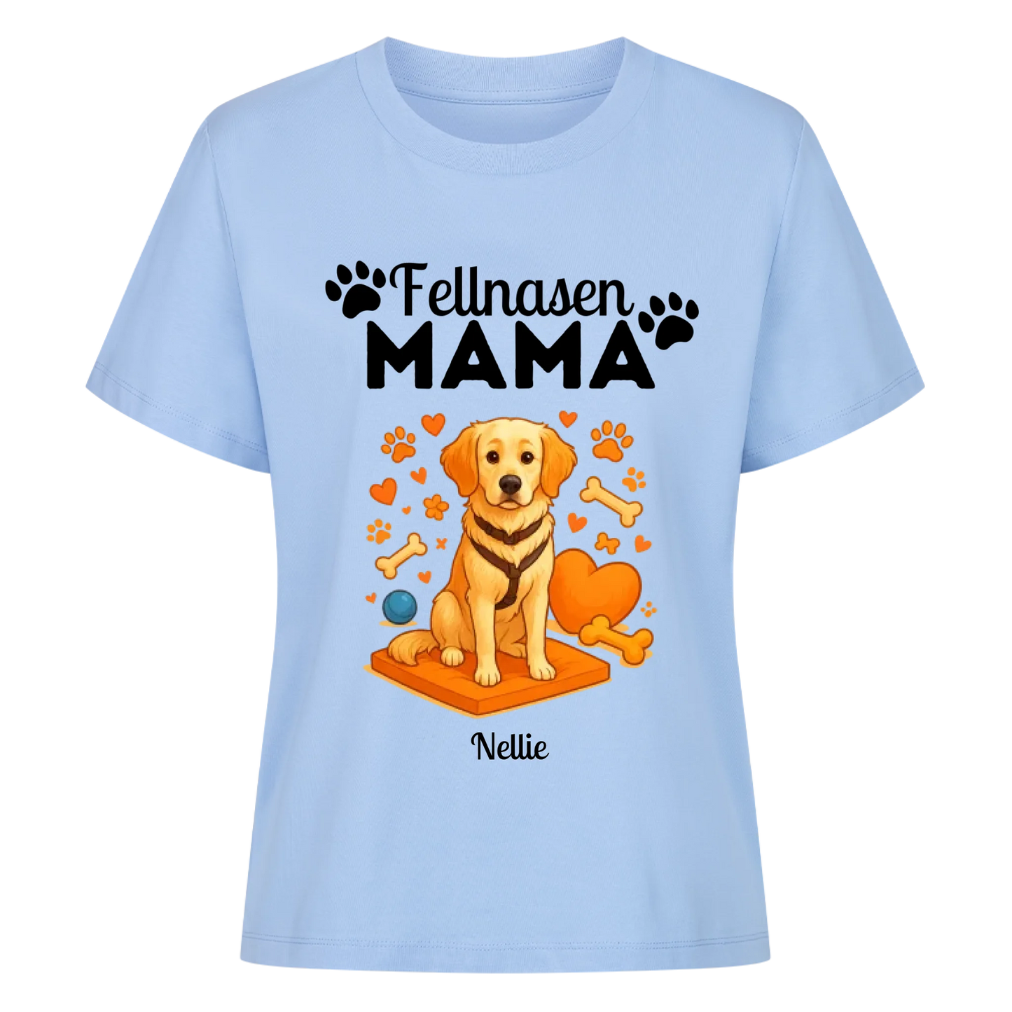 Fellnasen Mama Hund T-Shirt - Eigenes Bild + Name