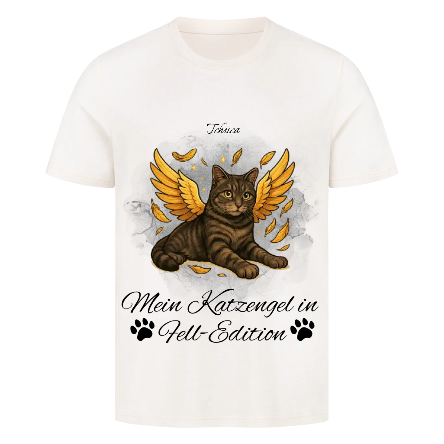 Engel Katze T-Shirt - Eigenes Bild + Name