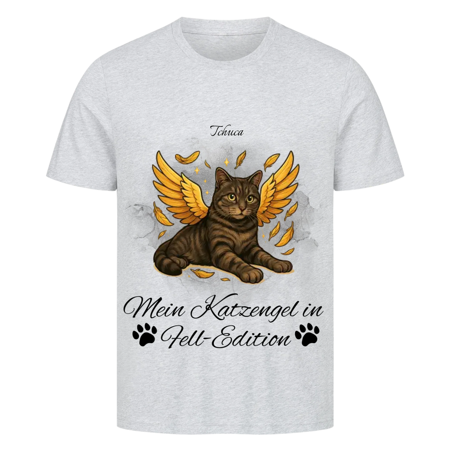 Engel Katze T-Shirt - Eigenes Bild + Name