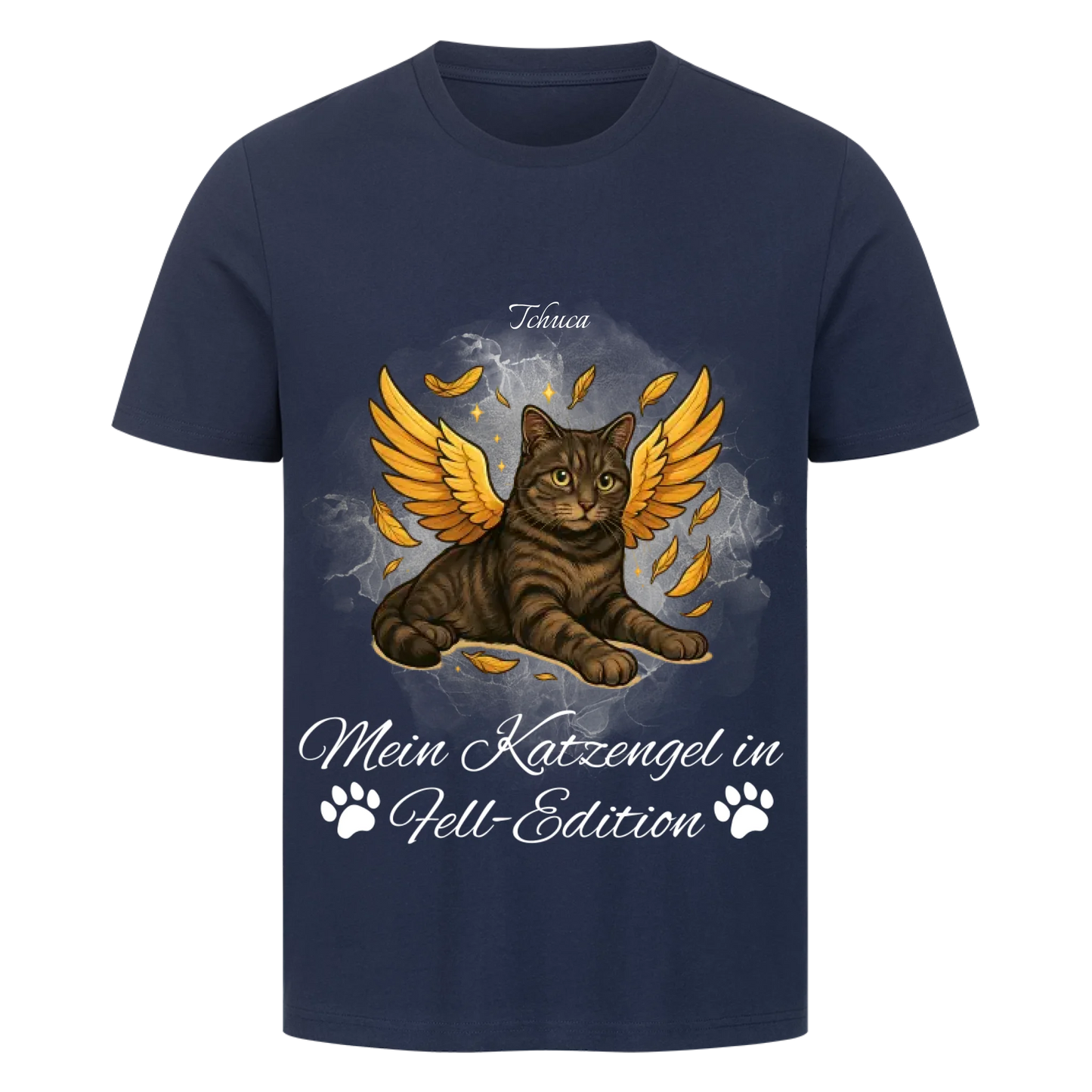 Engel Katze T-Shirt - Eigenes Bild + Name