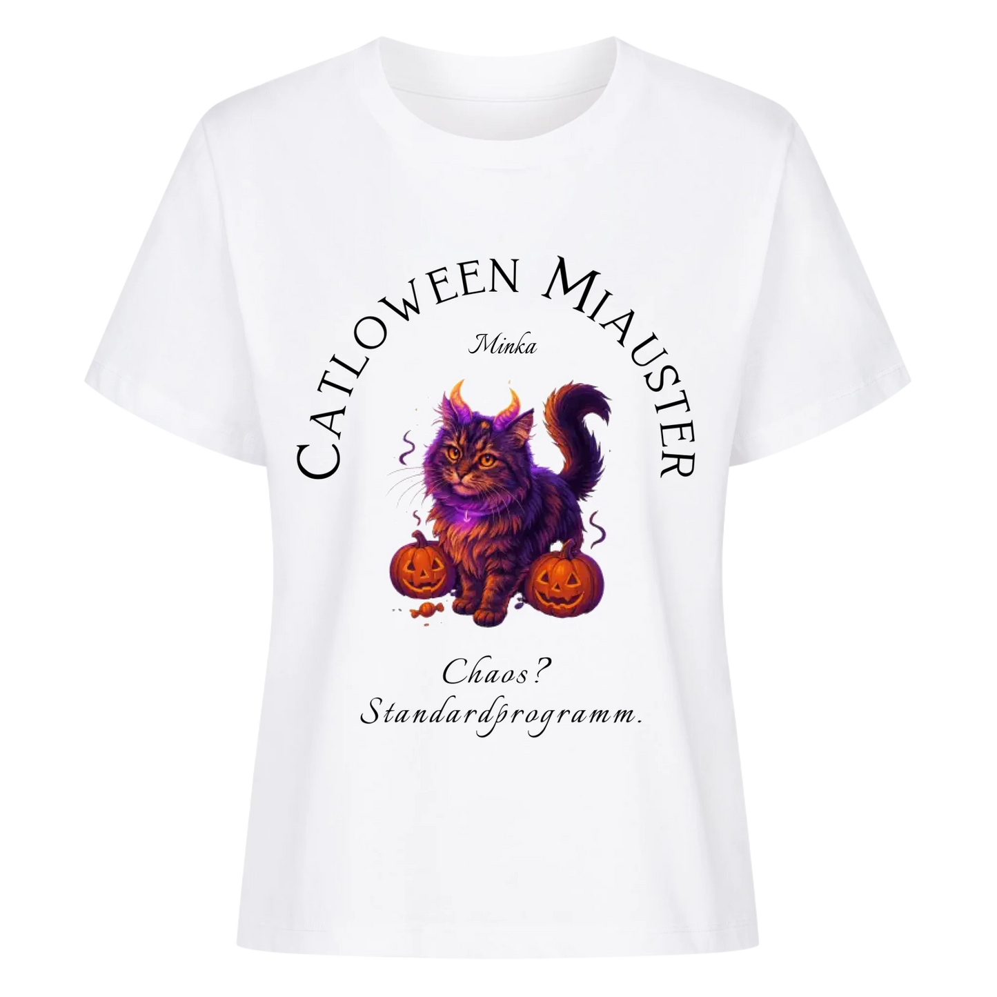 Catloween Monster T-Shirt - Eigenes Bild + Name